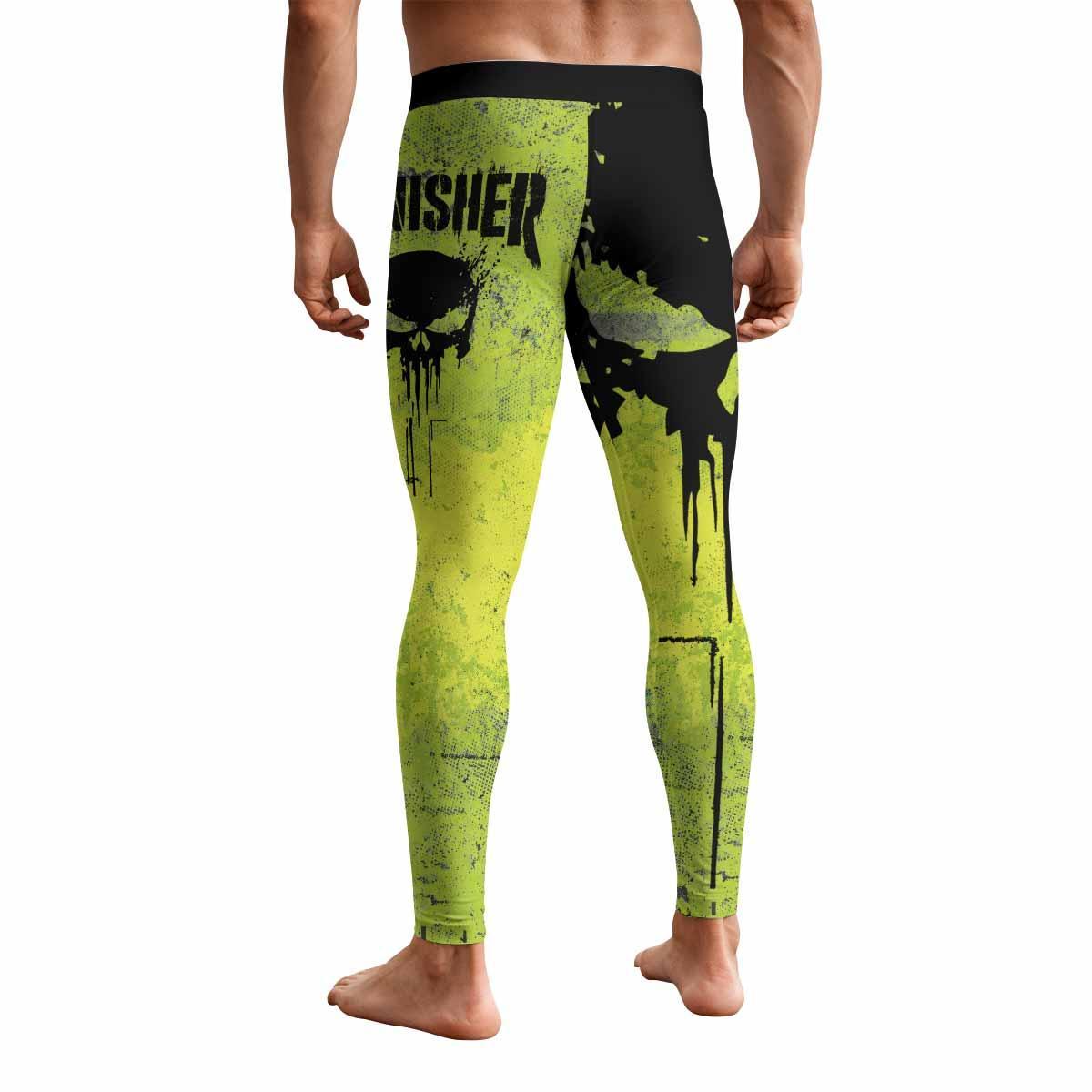 The Punisher Skull Men's Leggings - back view mockup