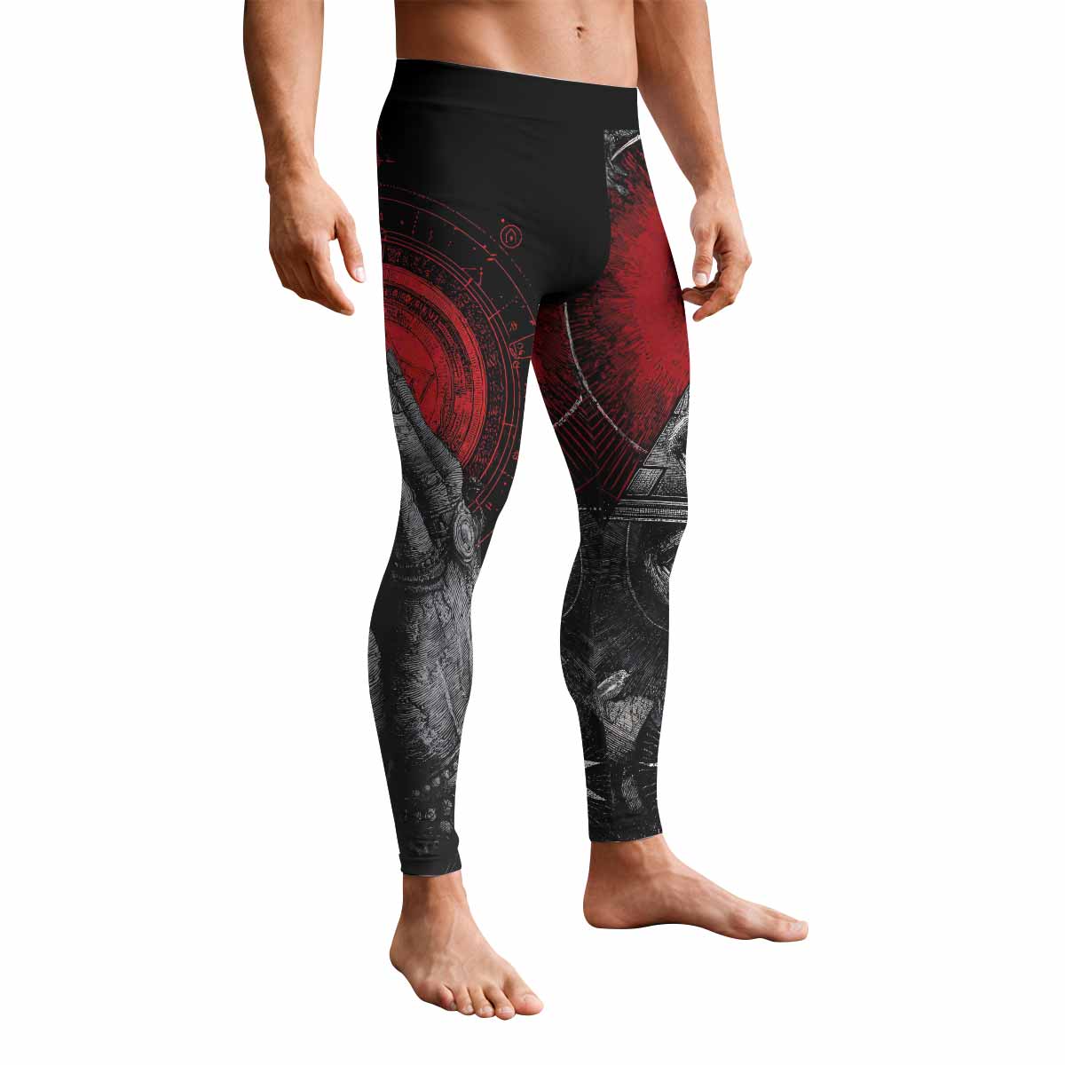 All Seeing Eye Men's Leggings - front view mockup