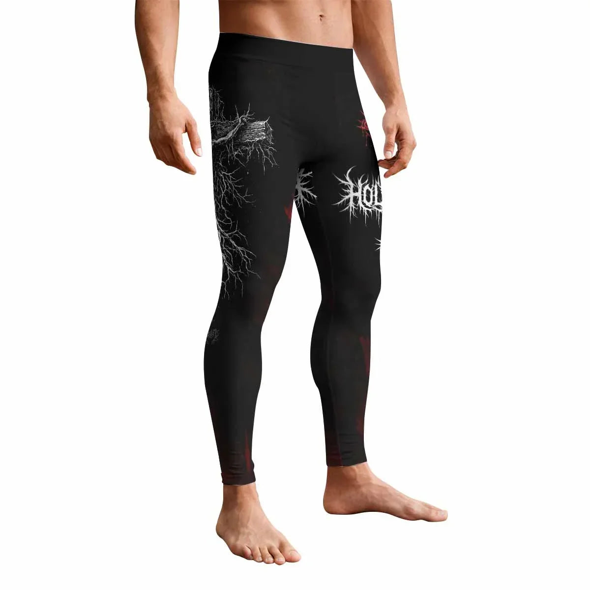 Holy Flesh Crown of Thorns Men's Leggings - front view mockup