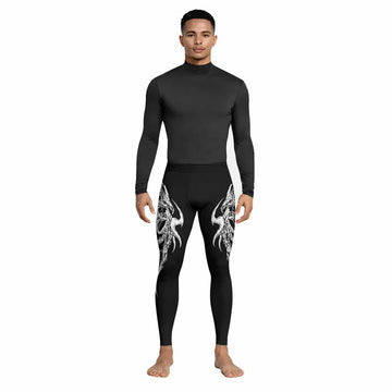 Gothic Bone Skull Men's Leggings - lifestyle view