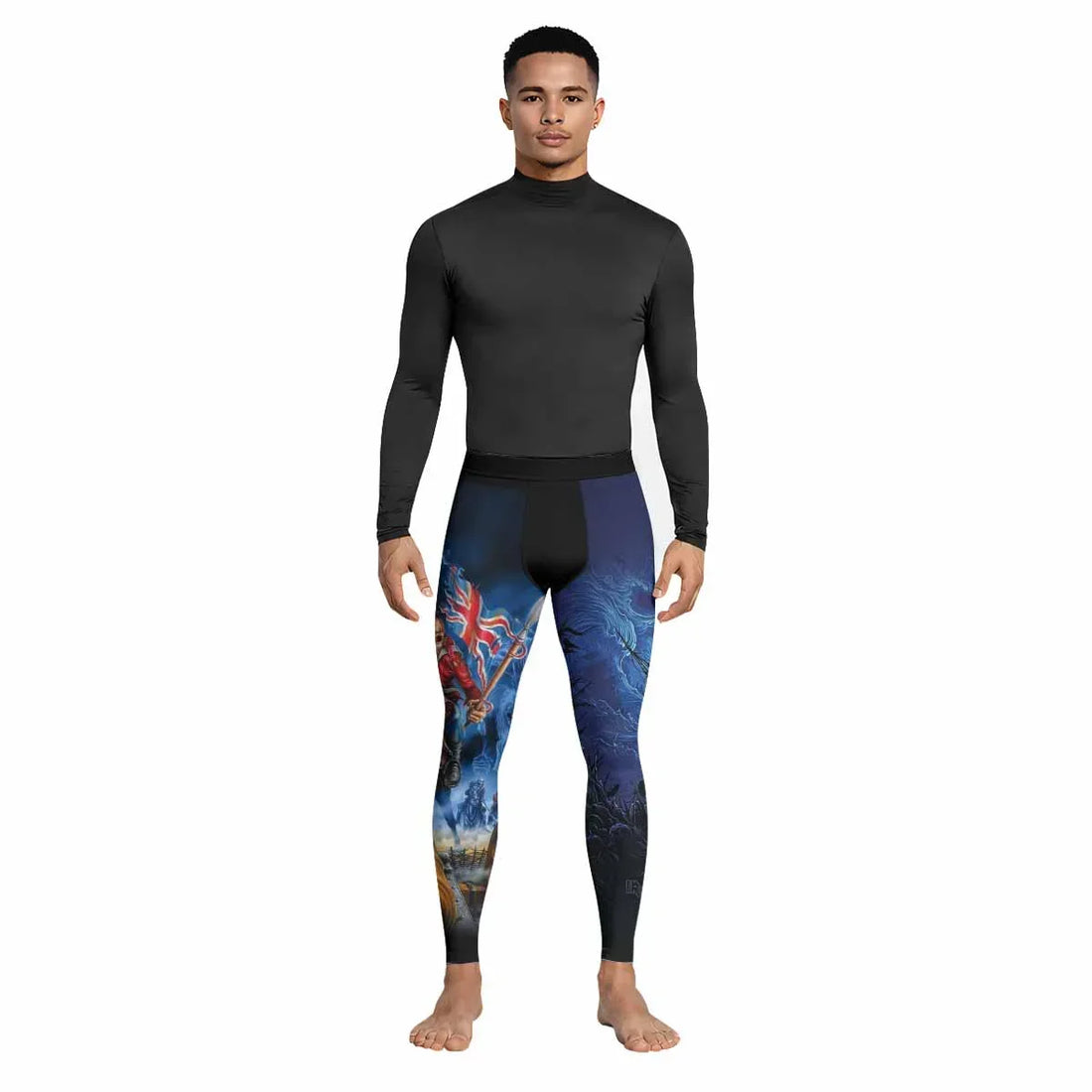 Iron Maiden England Flag Men's Leggings - lifestyle view