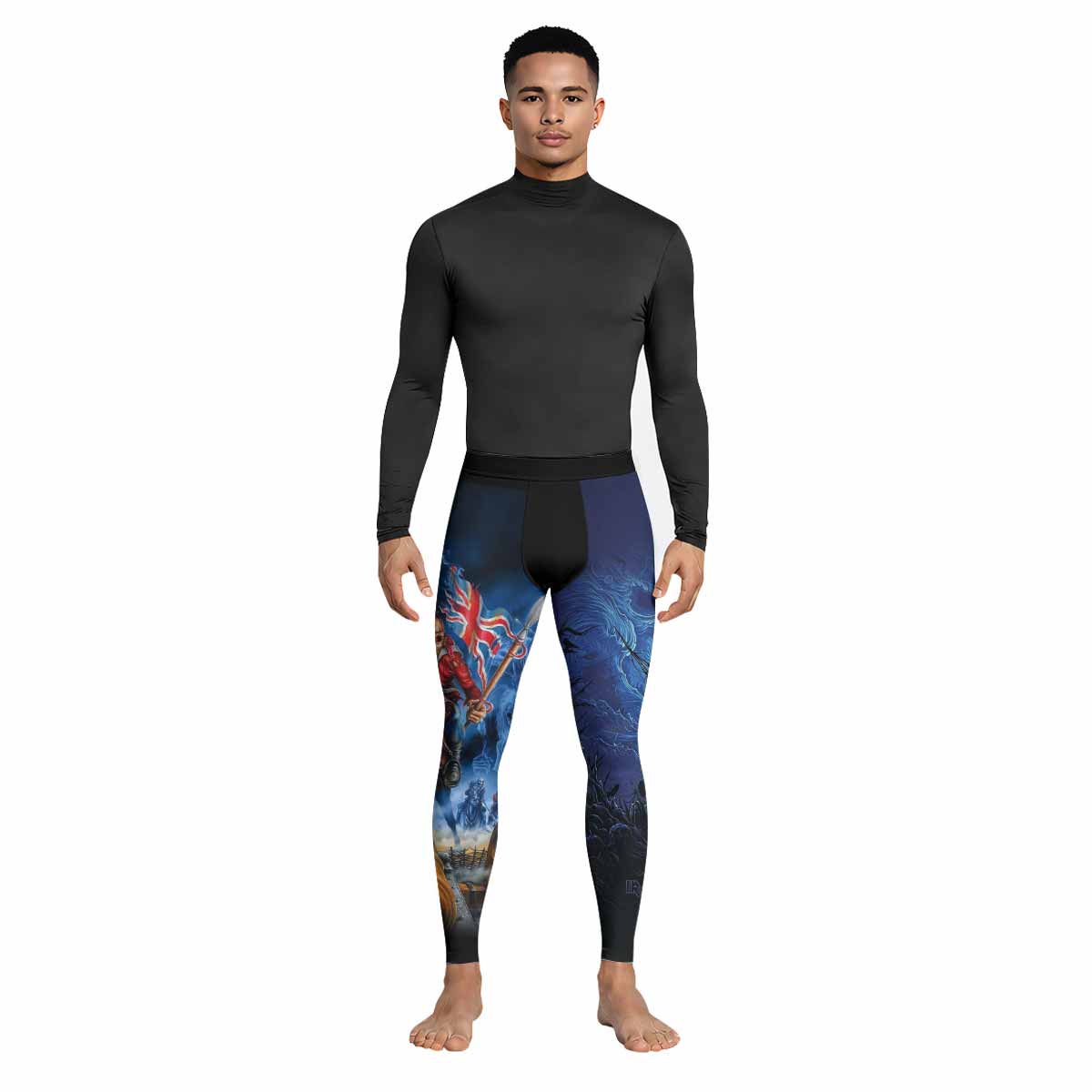 Iron Maiden England Flag Men's Leggings - lifestyle view