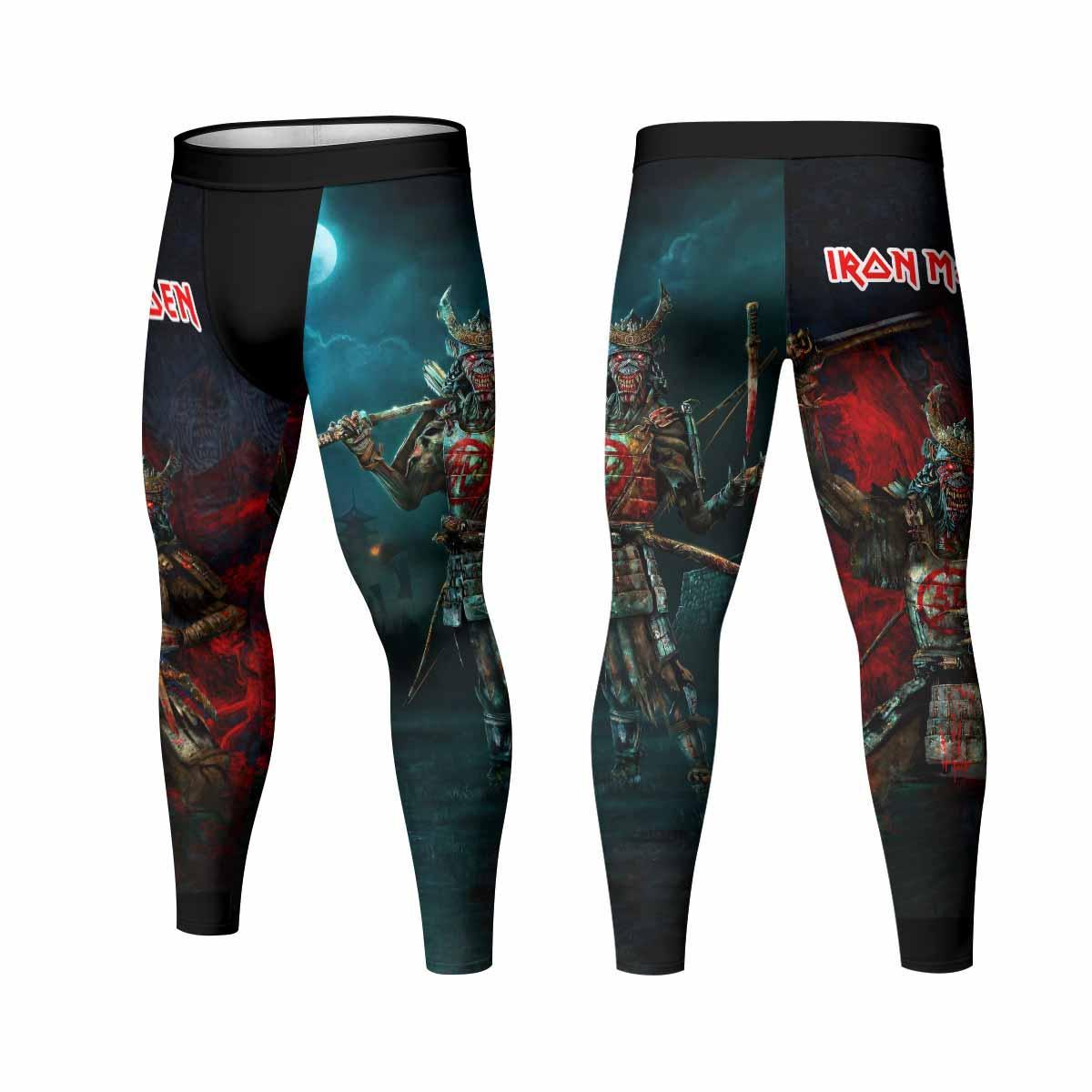 Iron Maiden Senjutsu Men's Leggings - front and back view