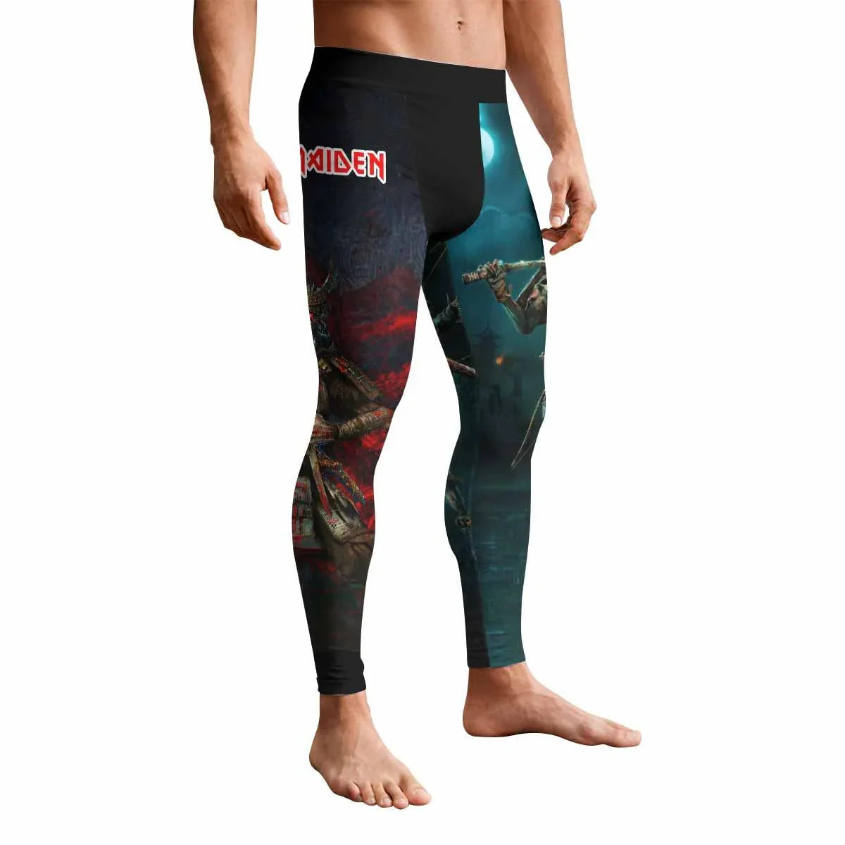 Iron Maiden Senjutsu Men's Leggings - front view mockup