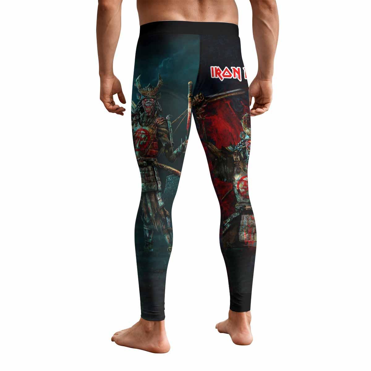 Iron Maiden Senjutsu Men's Leggings - back view mockup