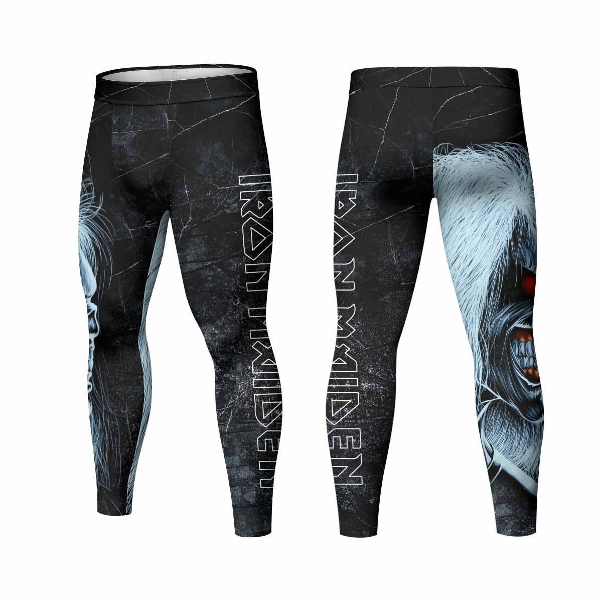 Iron Maiden The Ten Eddies Men's Leggings - front and back view