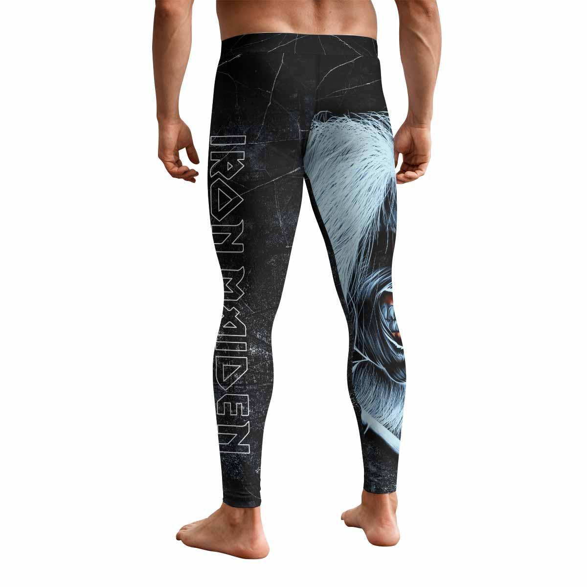 Iron Maiden The Ten Eddies Men's Leggings - back view mockup