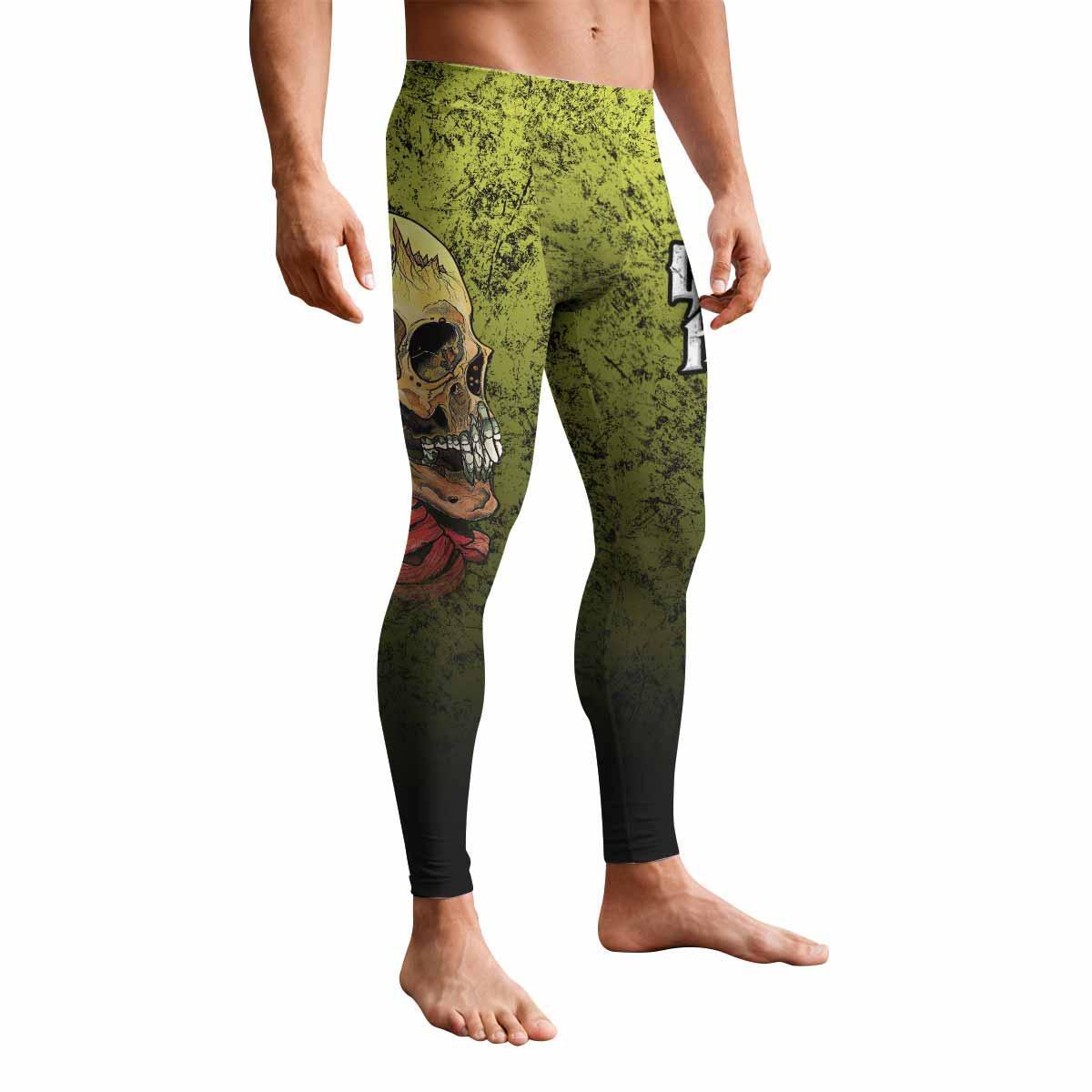 Guitar Hero Skull Men's Leggings - front view mockup