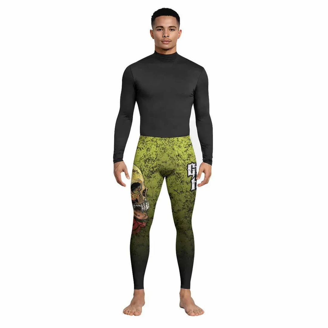 Guitar Hero Skull Men's Leggings - lifestyle view