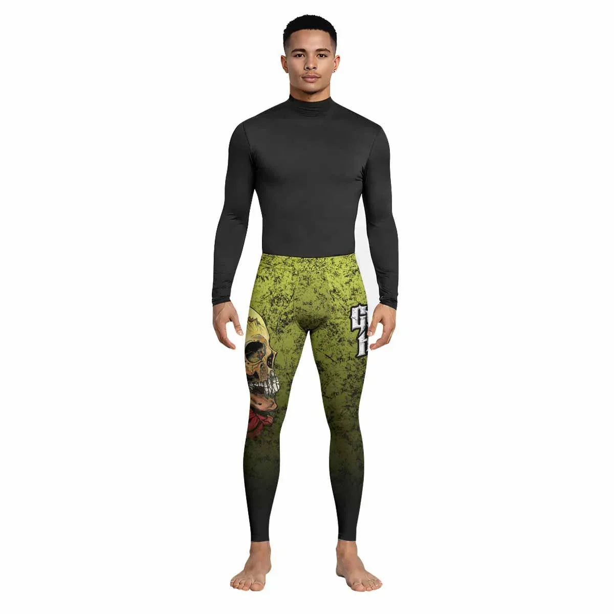 Guitar Hero Skull Men's Leggings - lifestyle view