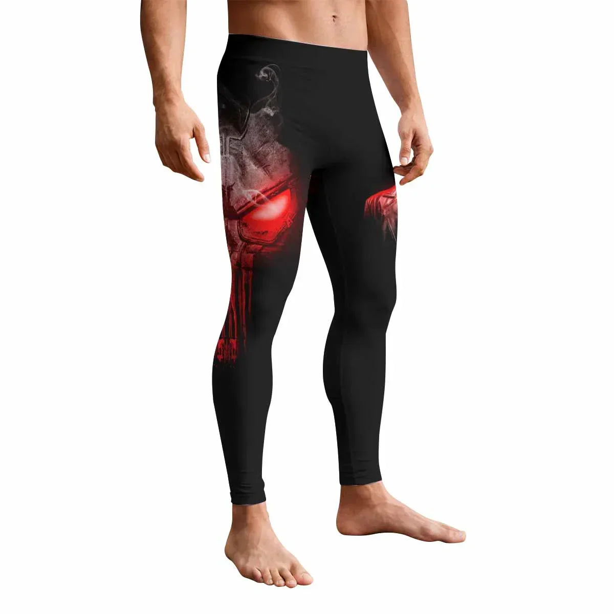 The Punisher Skull Frank Castle Men's Leggings - front view mockup