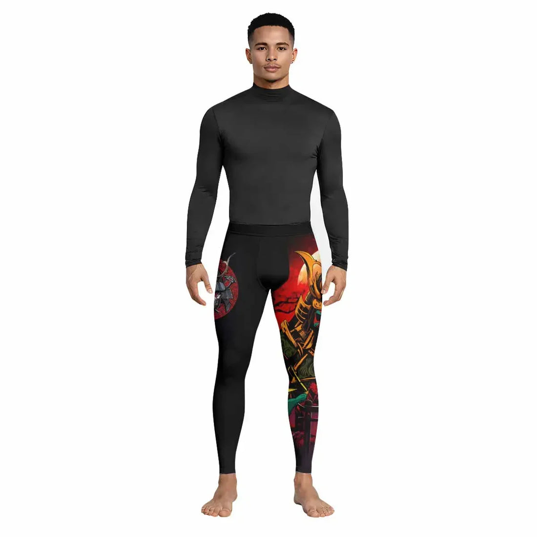 Iron Maiden Samurai Jiu-Jitsu Men's Leggings - lifestyle view