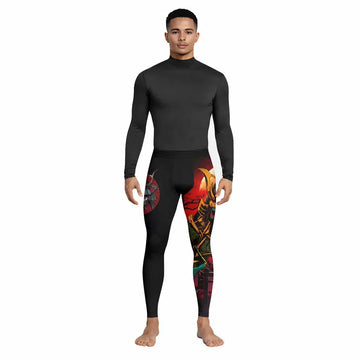 Iron Maiden Samurai Jiu-Jitsu Men's Leggings - lifestyle view