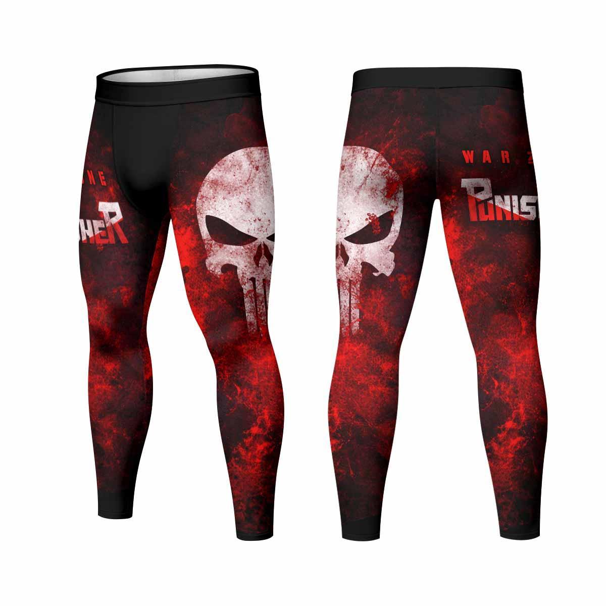 Punisher War Zone Men's Leggings - front and back view