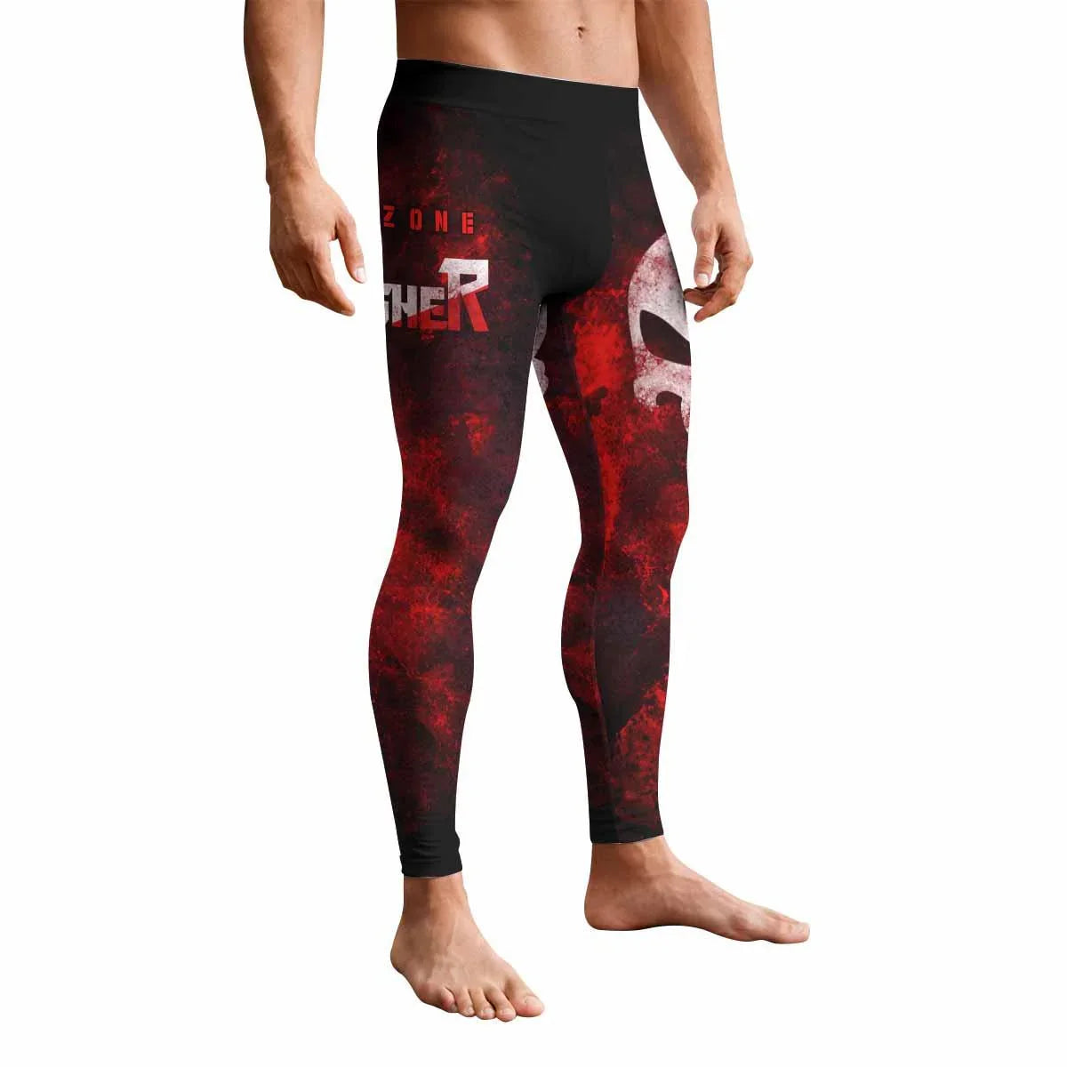 Punisher War Zone Men's Leggings - front view mockup