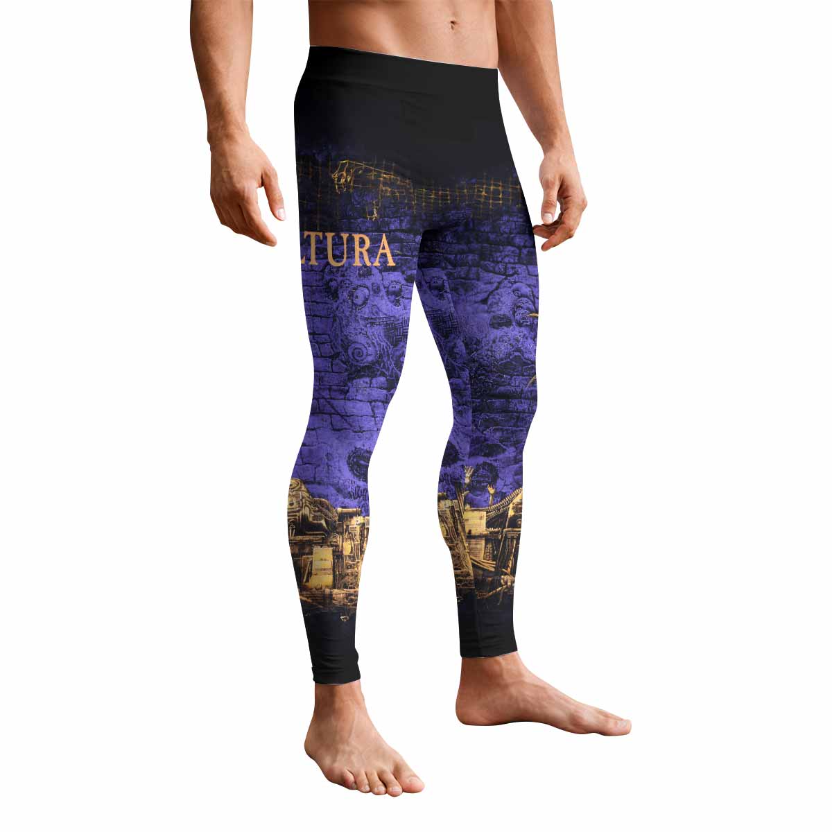Sepultura Chaos A.D 90s Men's Leggings - front view mockup