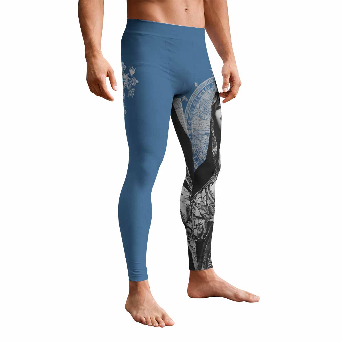 Our Lady of Sorrows Men's Leggings - front view mockup