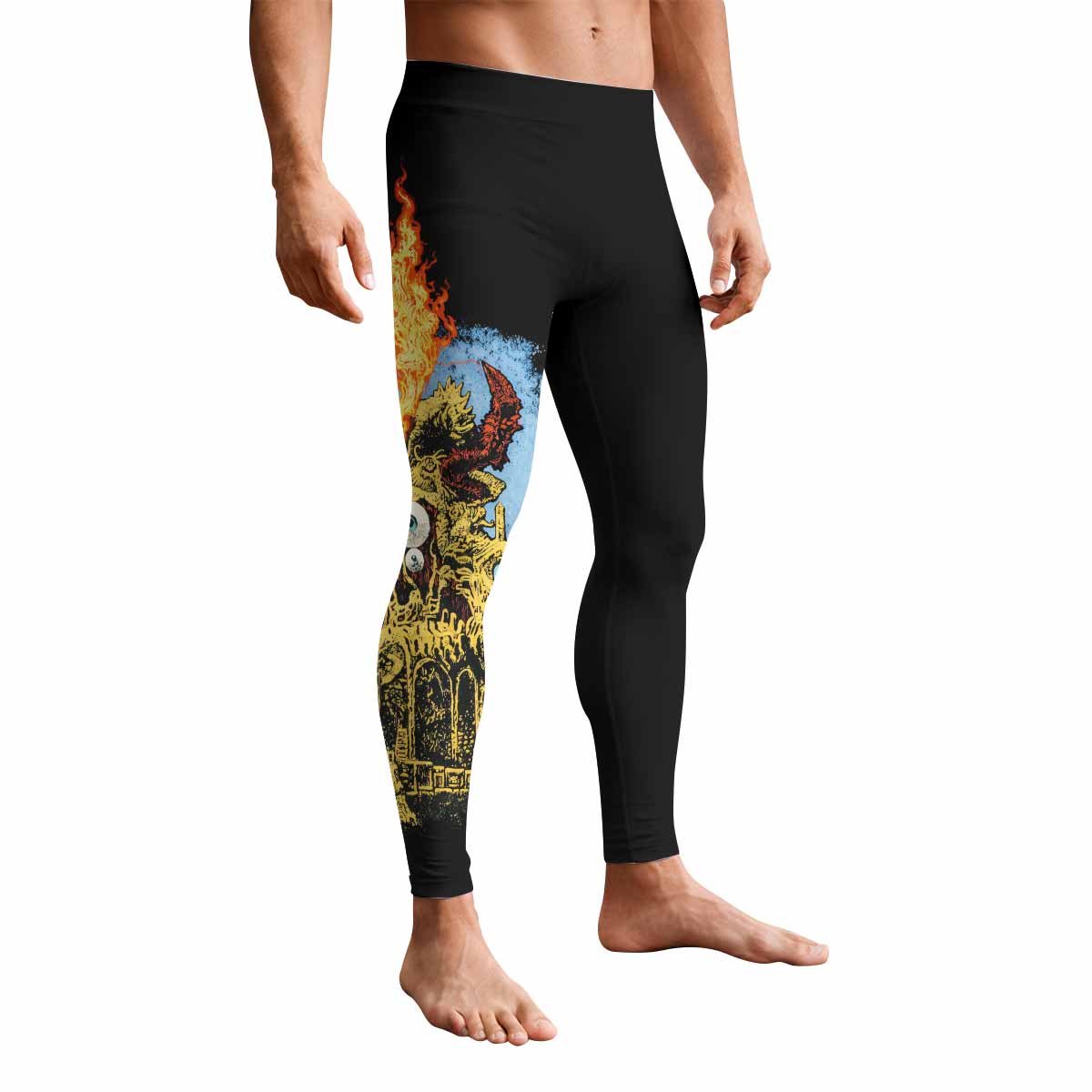Sepultura Arise Men's Leggings - front view mockup