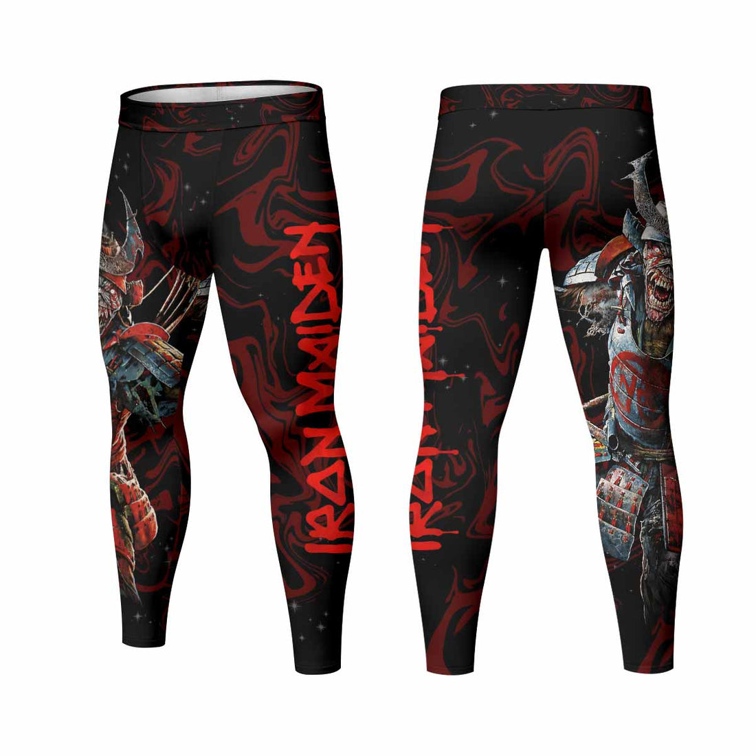 Iron Maiden Senjutsu Samurai Eddie Men's Leggings - lifestyle view