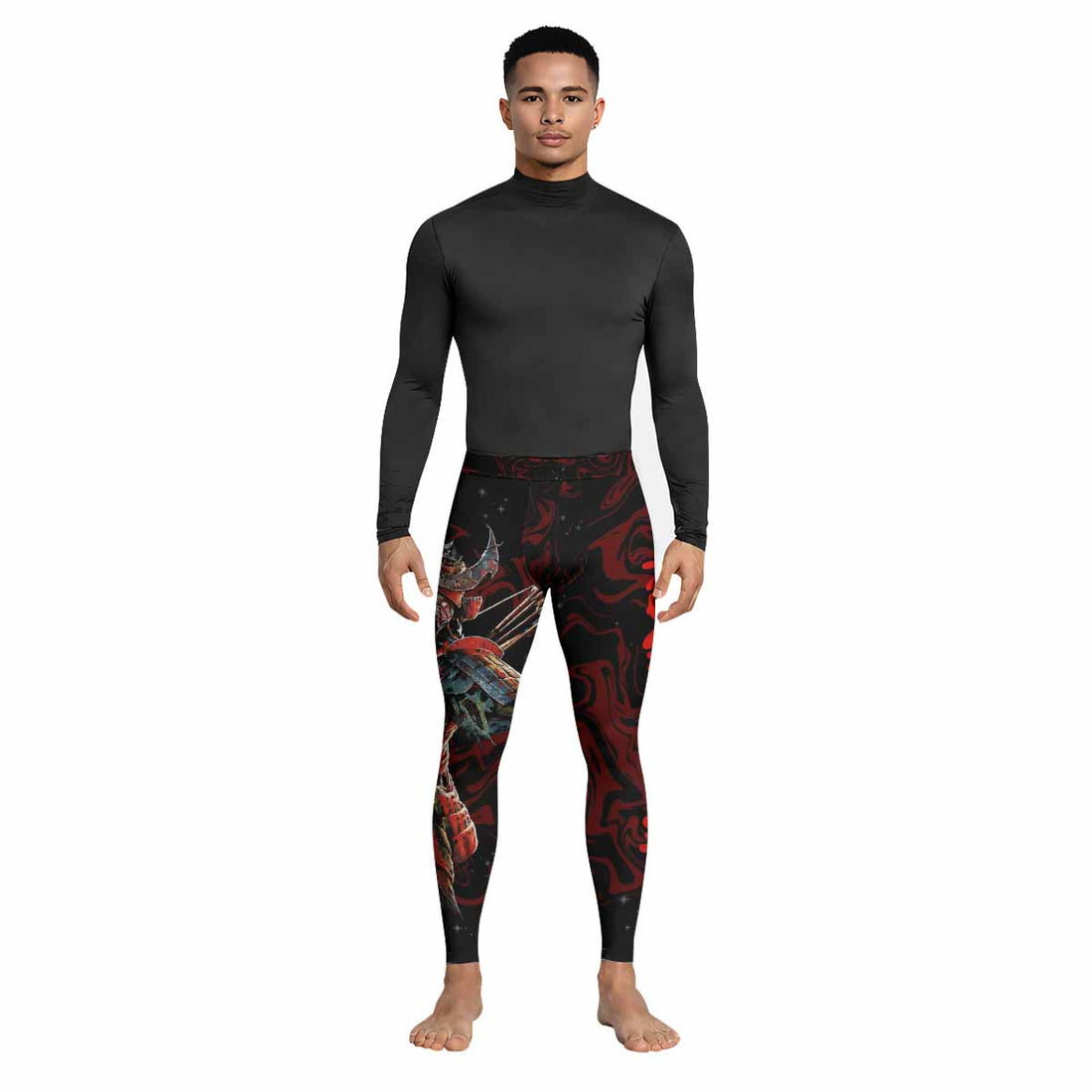 Iron Maiden Senjutsu Samurai Eddie Men's Leggings - lifestyle view