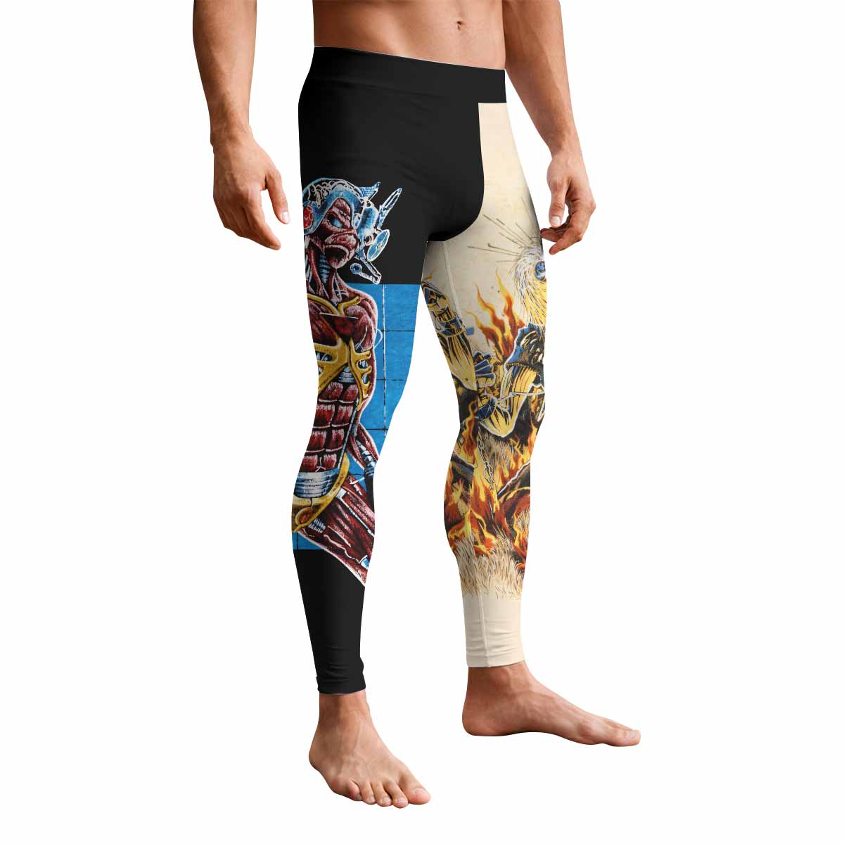Iron Maiden Live After Death Men's Leggings - front view mockup