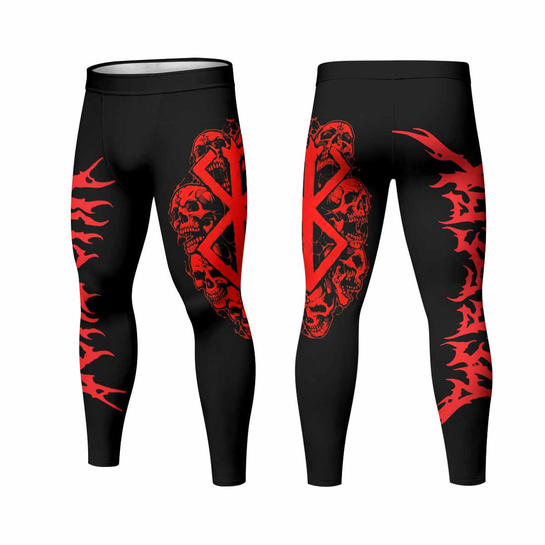 Berserk Metal Skull Knight Men's Leggings - lifestyle view