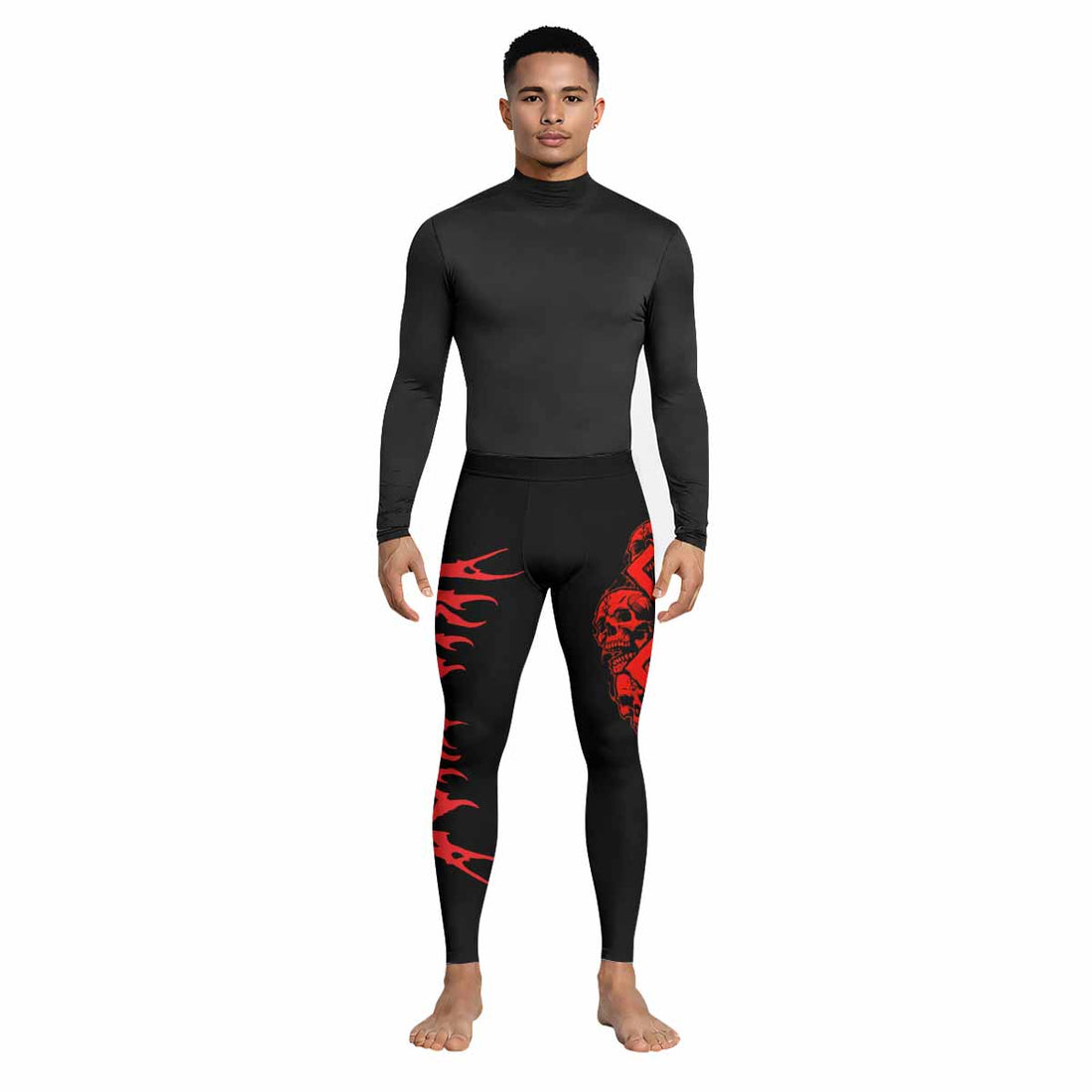 Berserk Metal Skull Knight Men's Leggings - lifestyle view