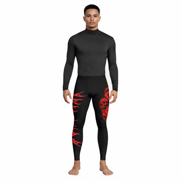 Berserk Metal Skull Knight Men's Leggings - lifestyle view