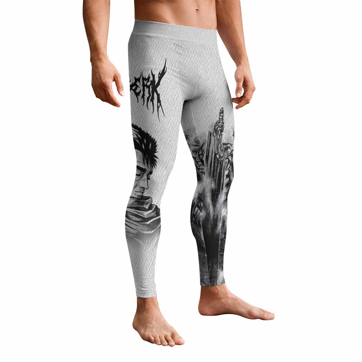 Berserk Metal Guts Men's Leggings - front view mockup