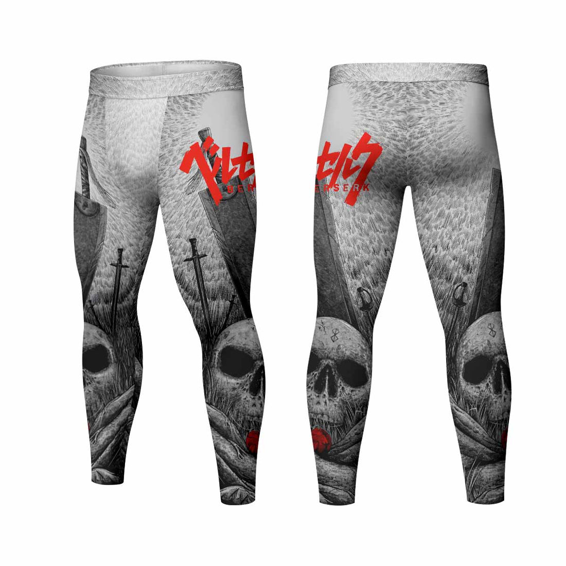 Berserk Eclipse Men's Leggings - front and back view