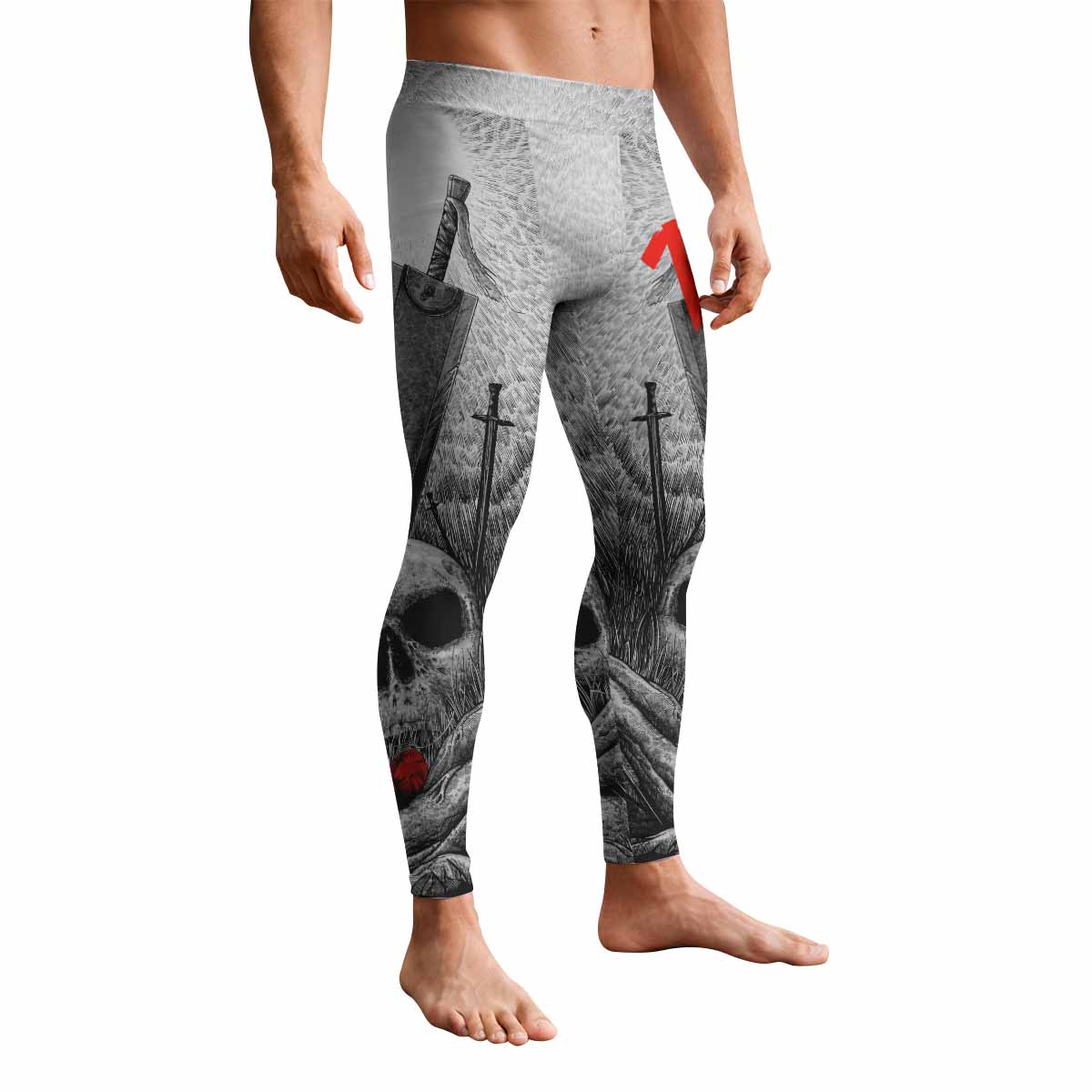 Berserk Eclipse Men's Leggings - front view mockup