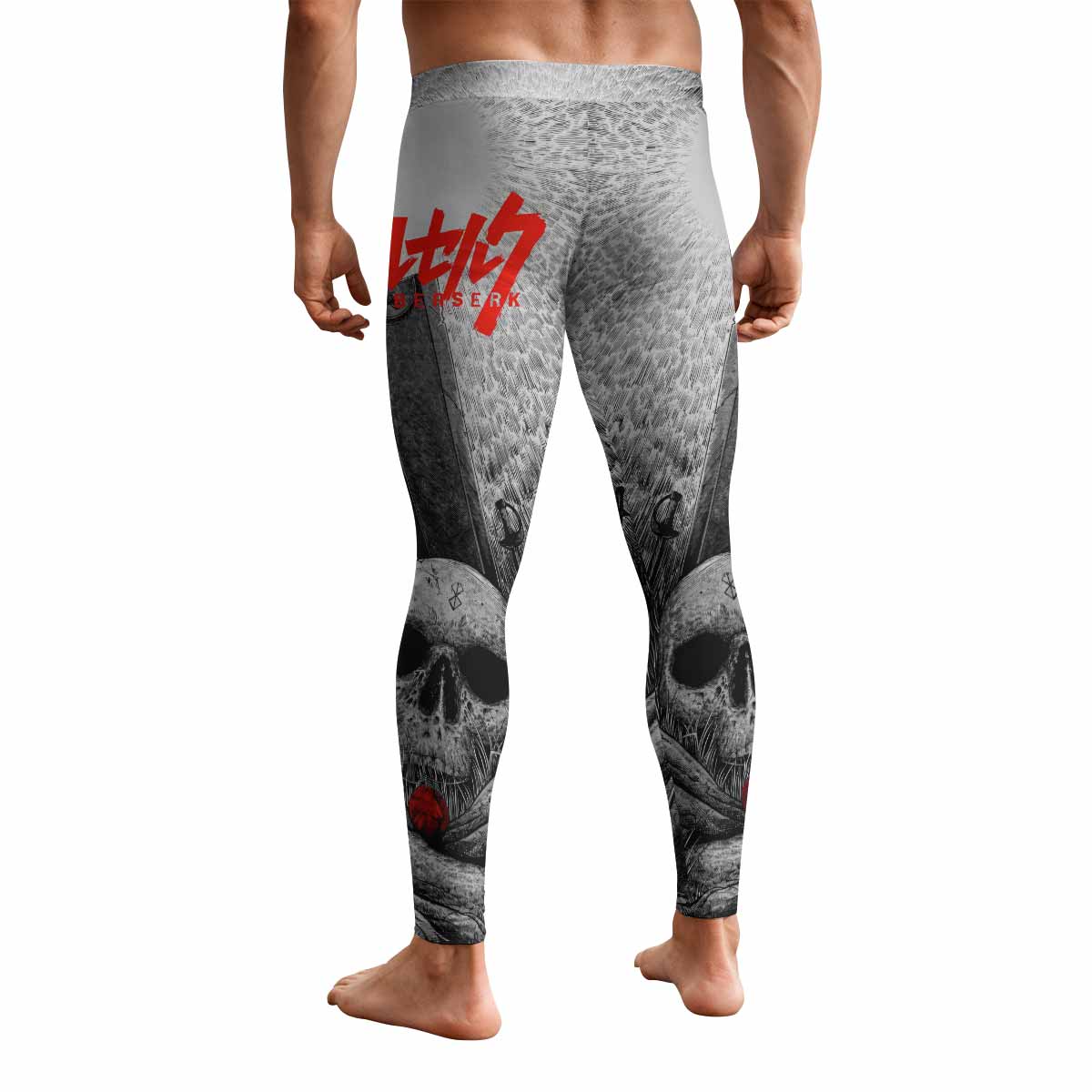 Berserk Eclipse Men's Leggings - back view mockup