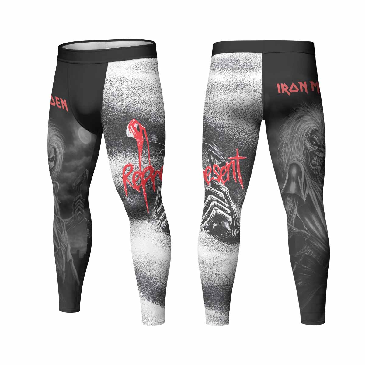Iron Maiden Killers Men's Leggings - front and back view