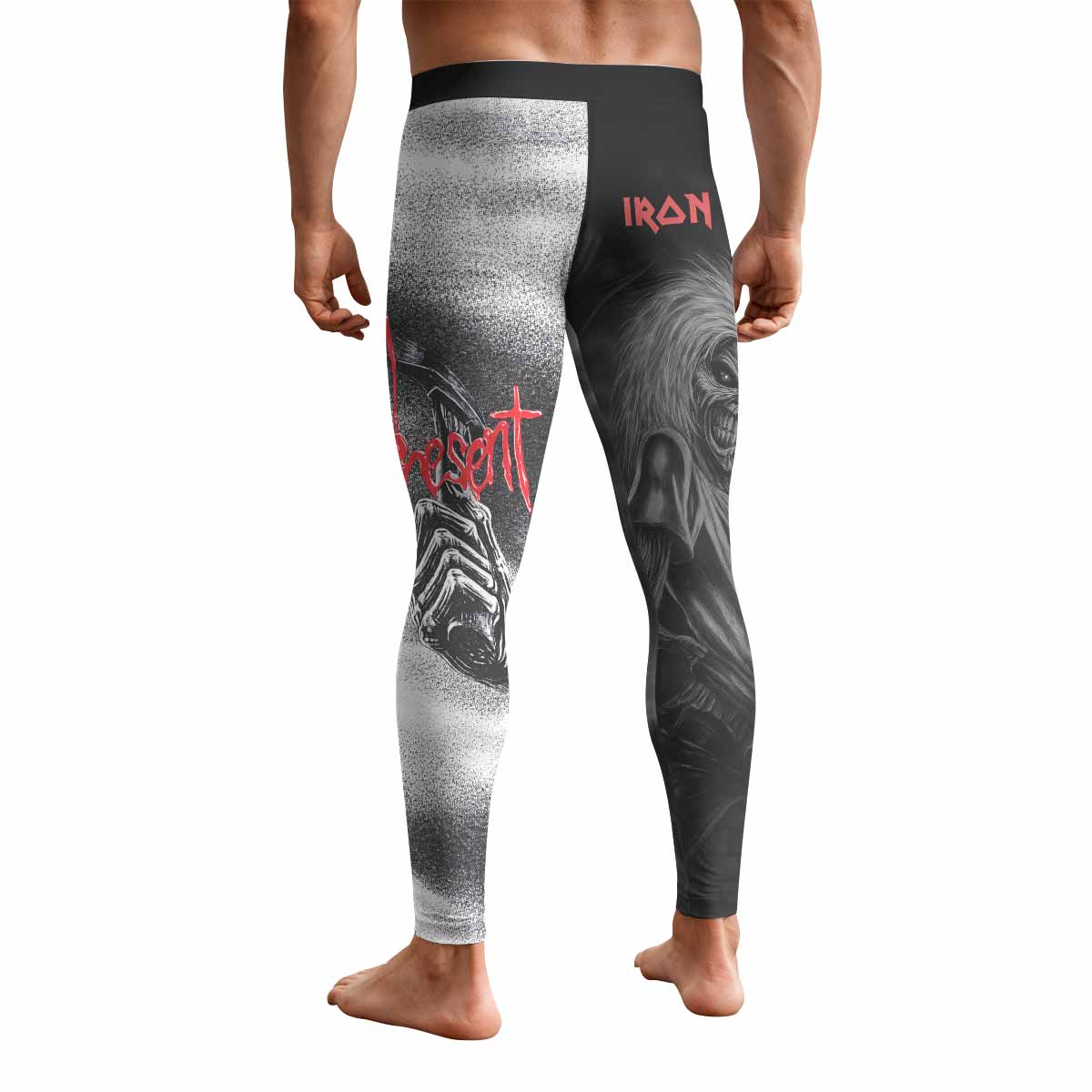 Iron Maiden Killers Men's Leggings - back view mockup