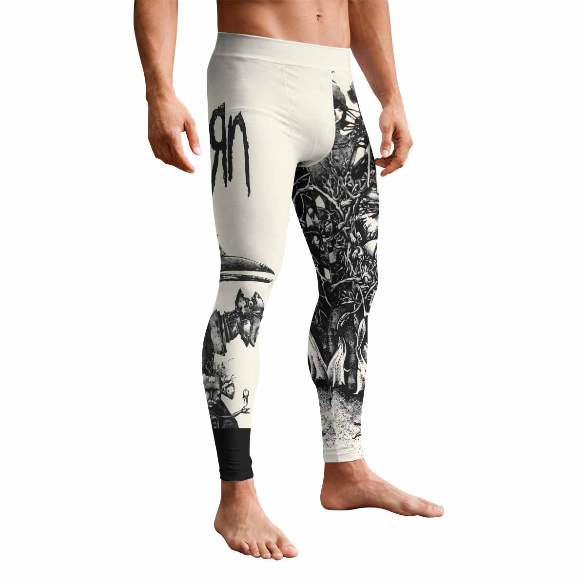 Korn Eye Of Heart Men's Leggings - front view mockup