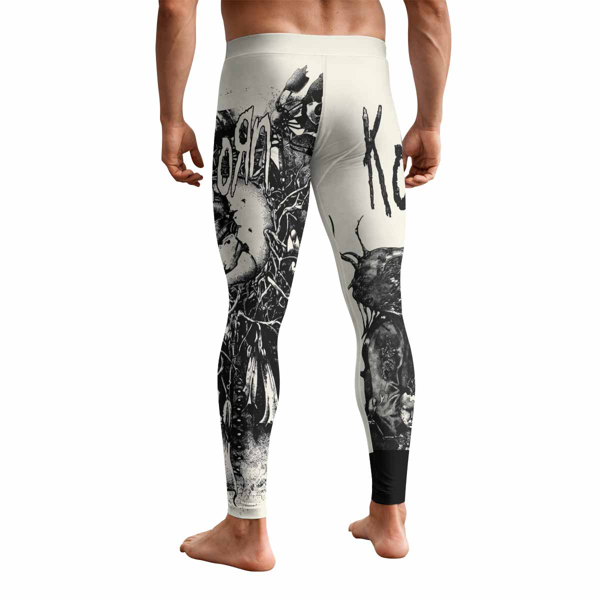 Korn Eye Of Heart Men's Leggings - back view mockup