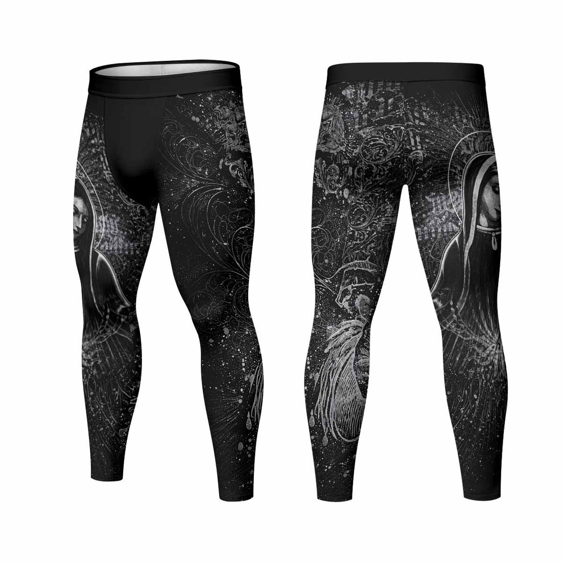 Virgin Mary Men's Leggings - lifestyle view
