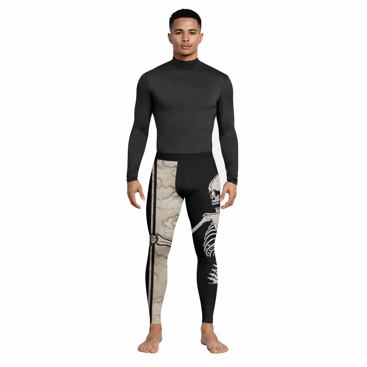 Bare Bones Skeleton Men's Leggings - lifestyle view