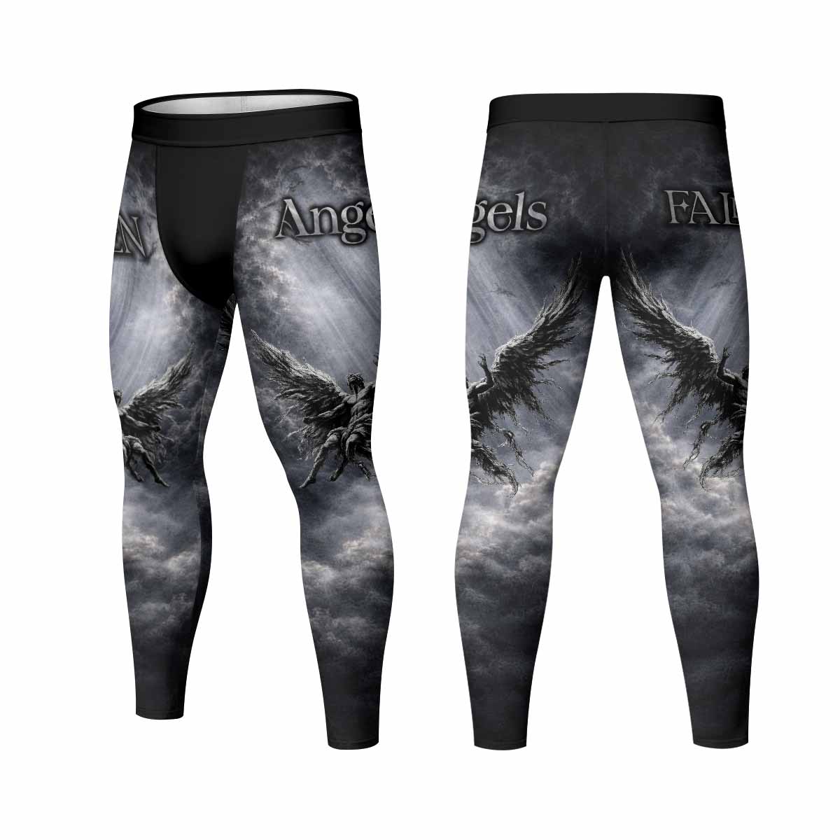 Fallen Angels Men's Leggings - front and back view