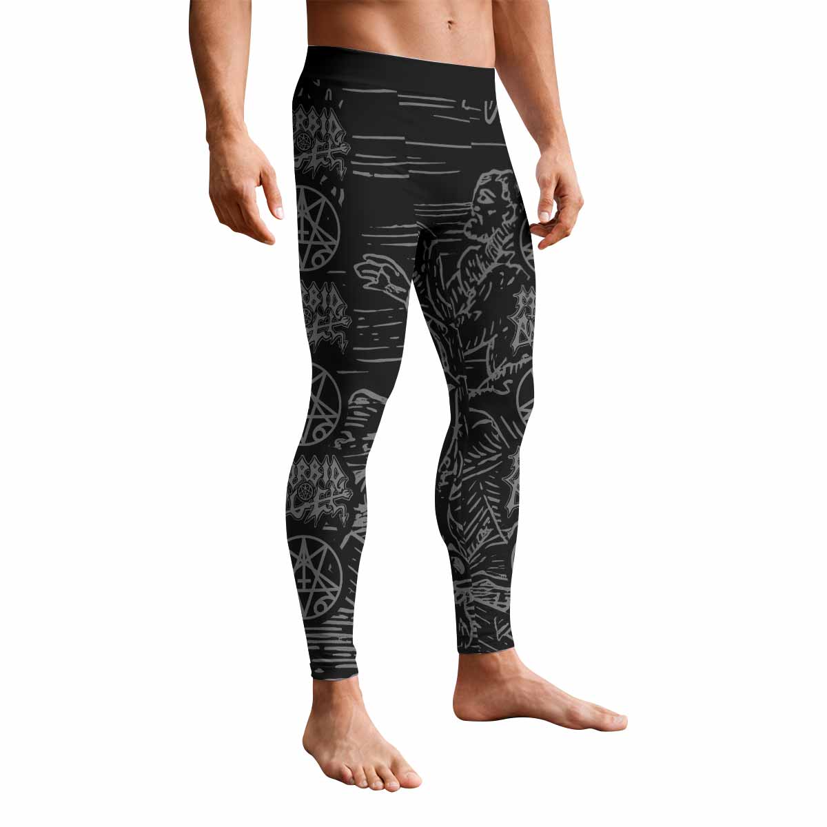 Morbid Angel Unholy Blasphemies Men's Leggings - front view mockup