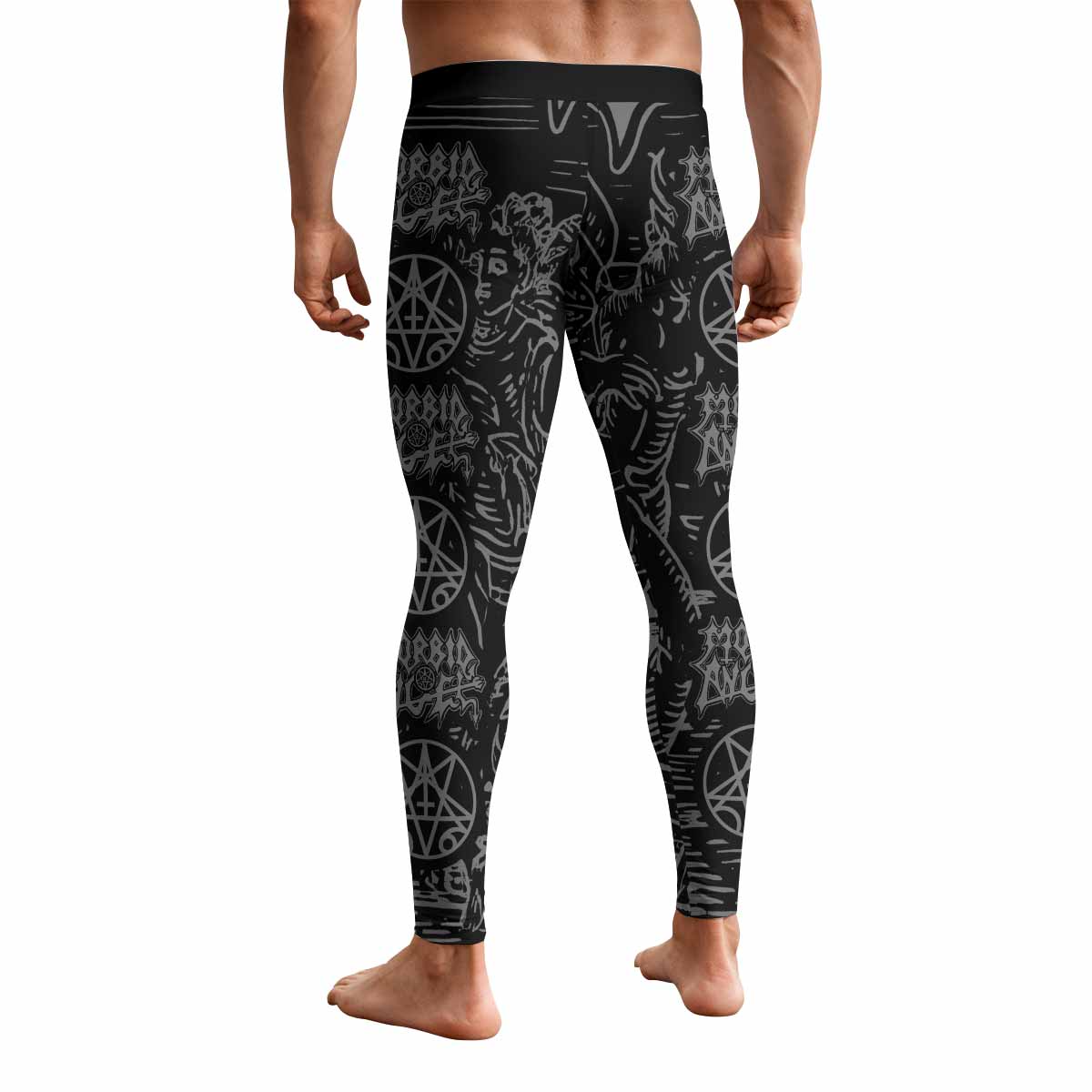 Morbid Angel Unholy Blasphemies Men's Leggings - back view mockup