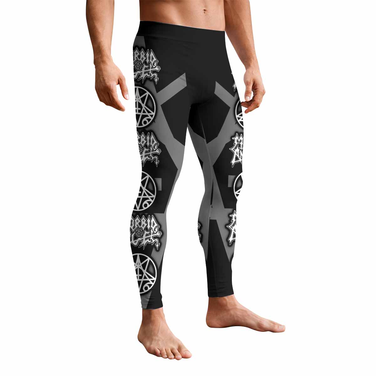 Morbid Angel Abominations of Desolation Men's Leggings - front view mockup