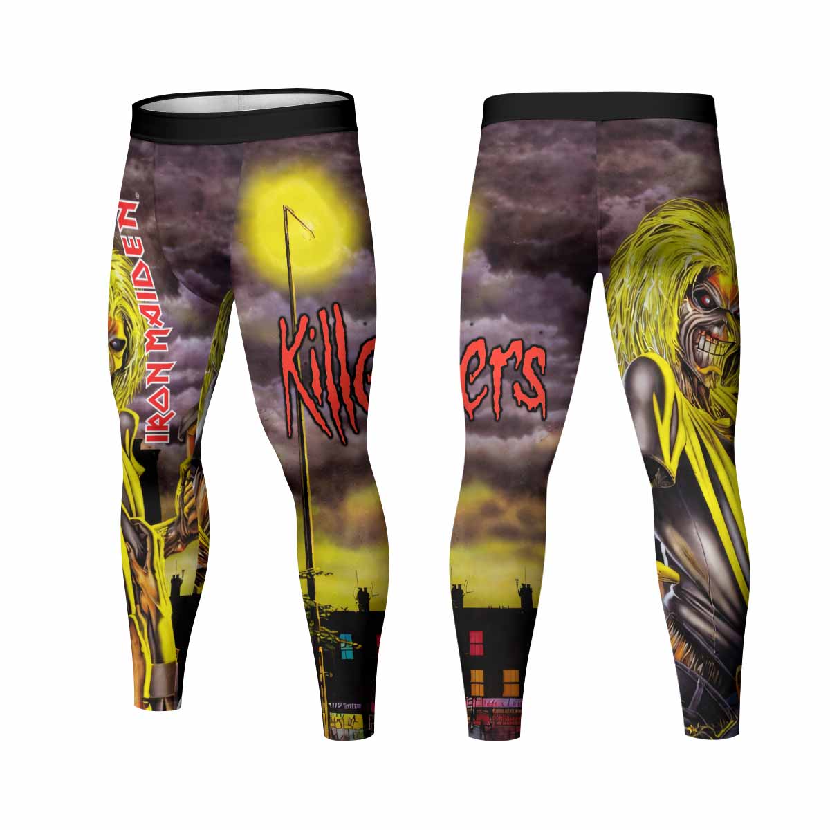 Killers Iron Maiden Men's Leggings - front and back view