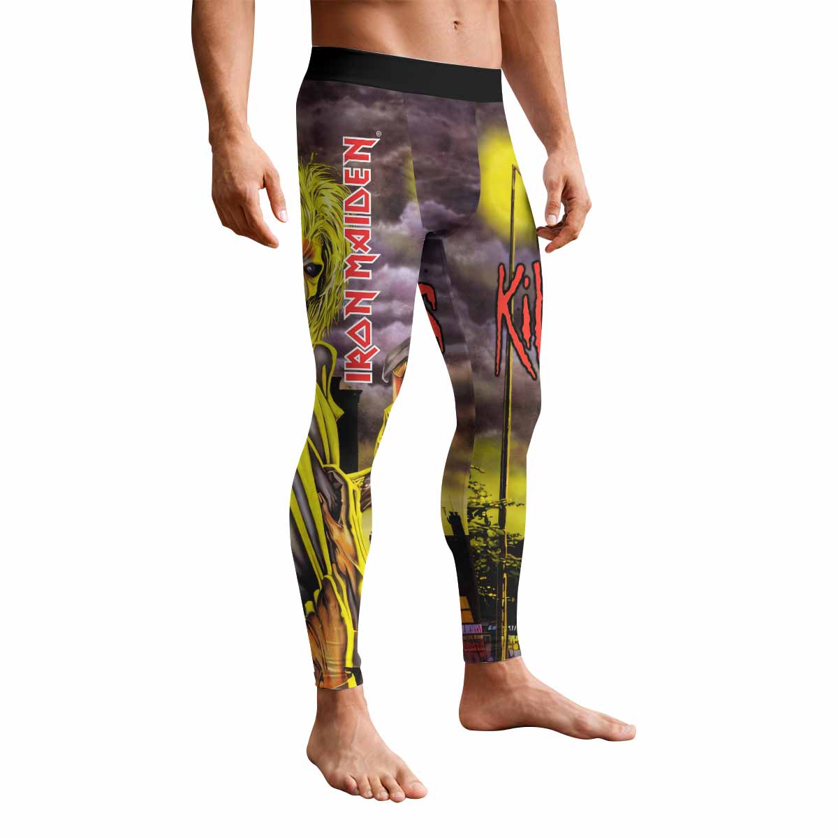 Killers Iron Maiden Men's Leggings - front view mockup