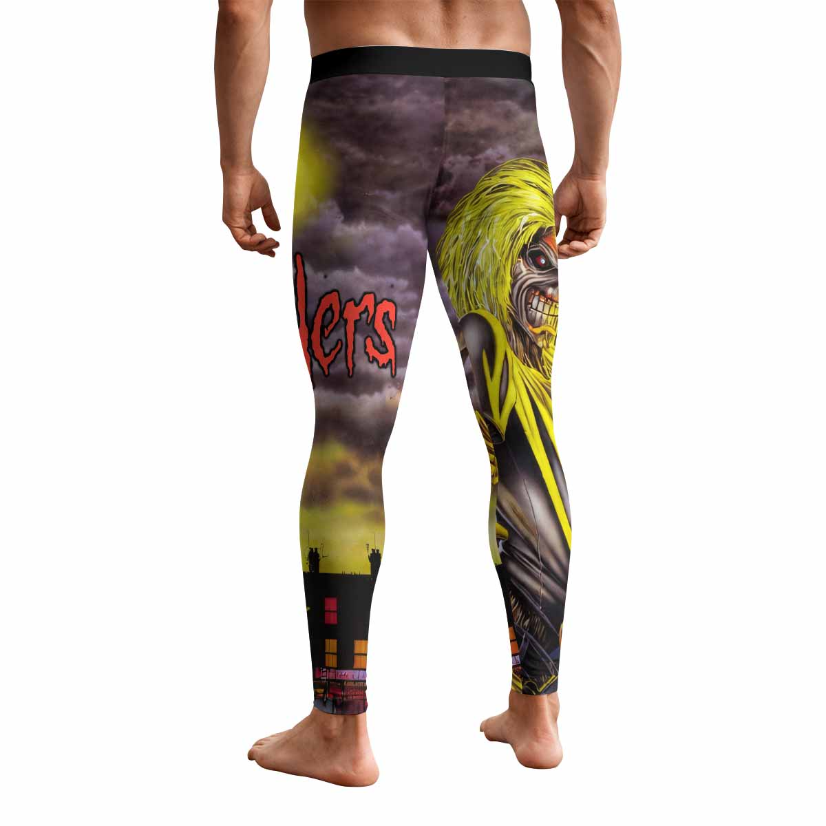 Killers Iron Maiden Men's Leggings - back view mockup