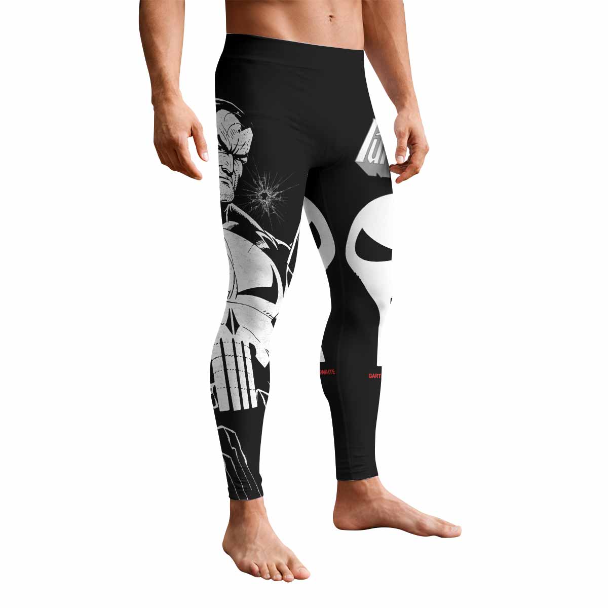 The Punisher Comic Frank Castle Men's Leggings - front view mockup