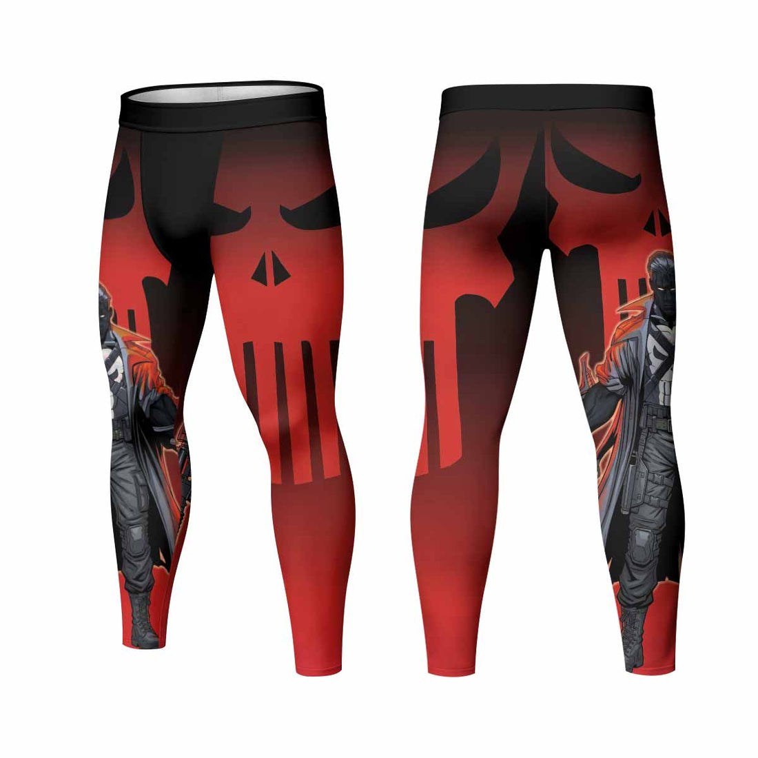 The Punisher Red Frank Castle Men's Leggings - lifestyle view