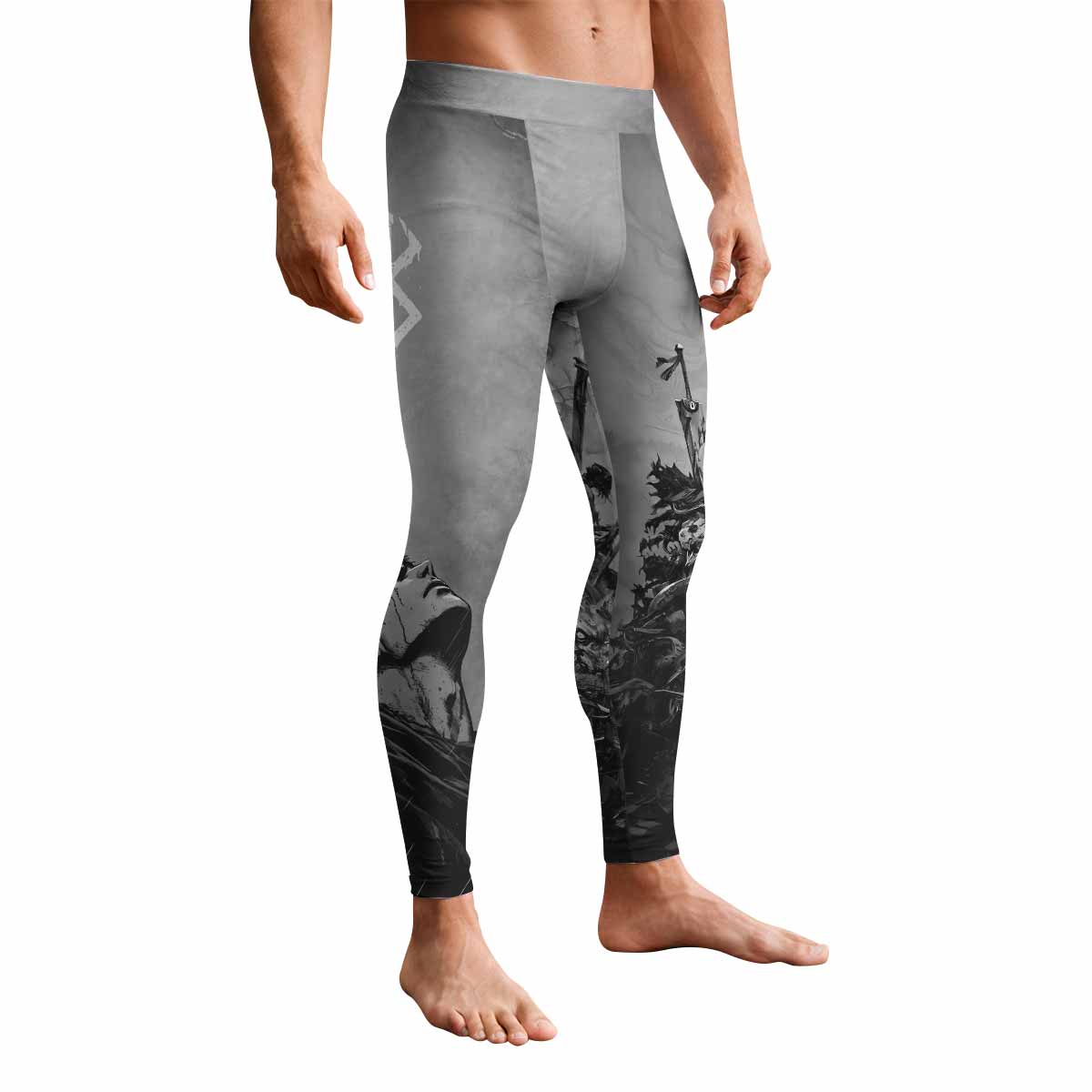Berserk Guts Sorrow Men's Leggings - front view mockup