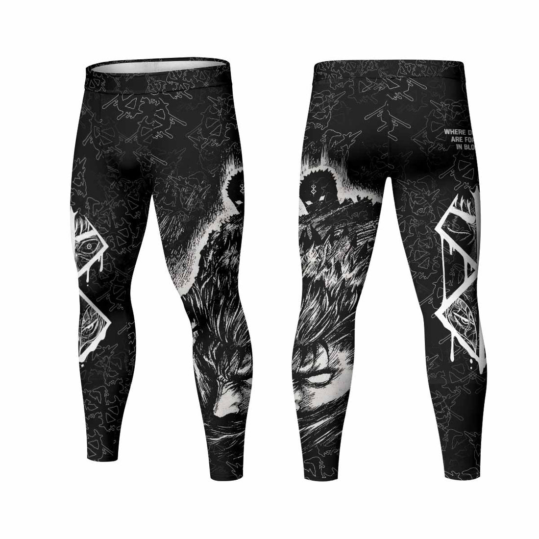 Berserk Forged In Blood Men's Leggings - lifestyle view