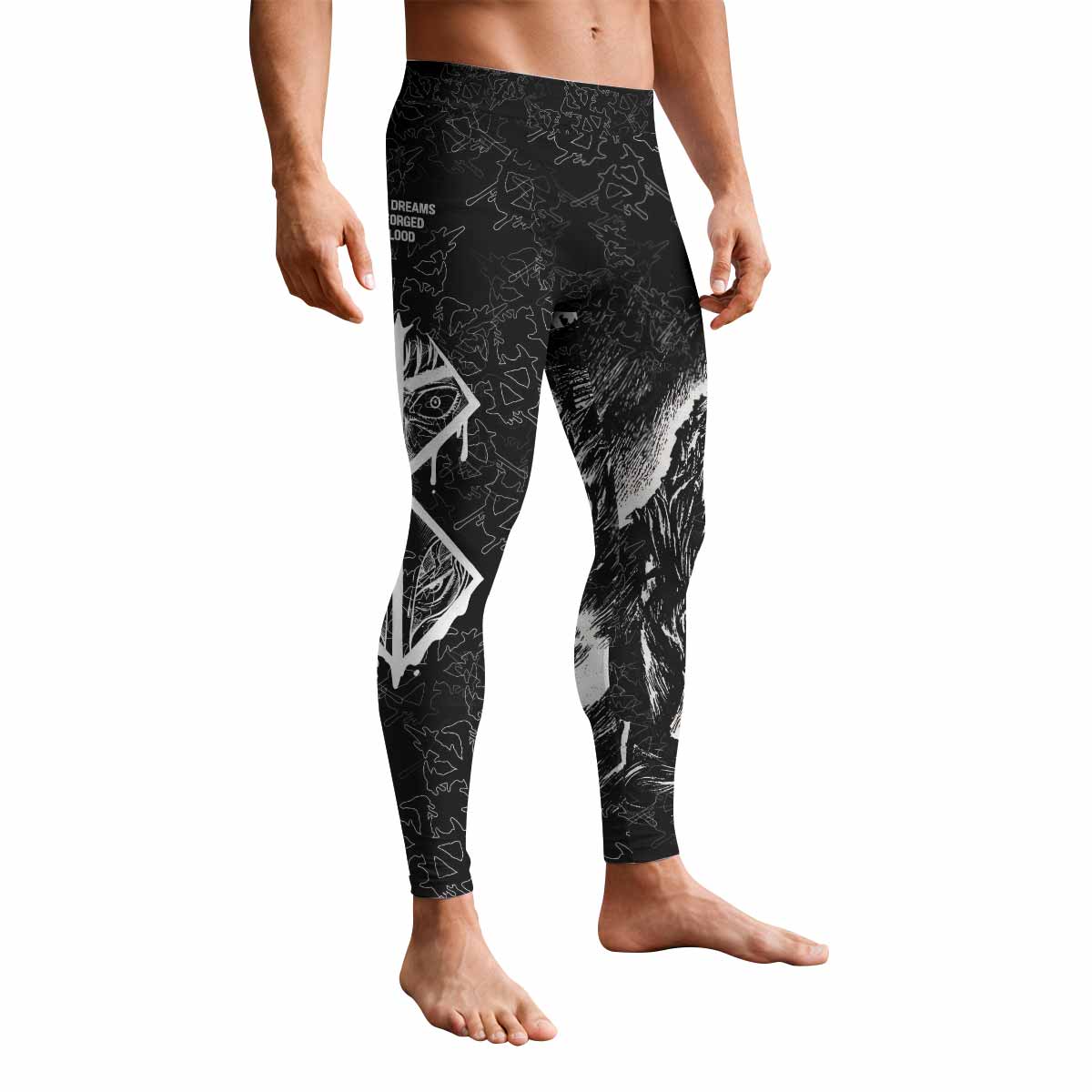 Berserk Forged In Blood Men's Leggings - front view mockup